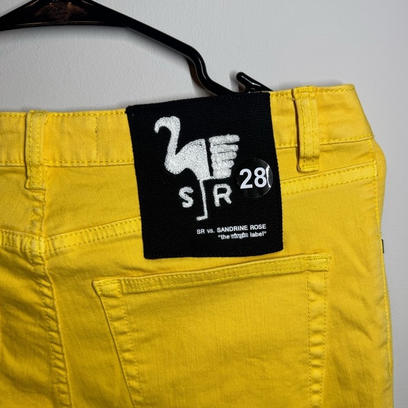 SR vs. Sandrine Rose Yellow Jeans “The Virgin Label” Los Angeles Size 28 NWT - Picture 5 of 8